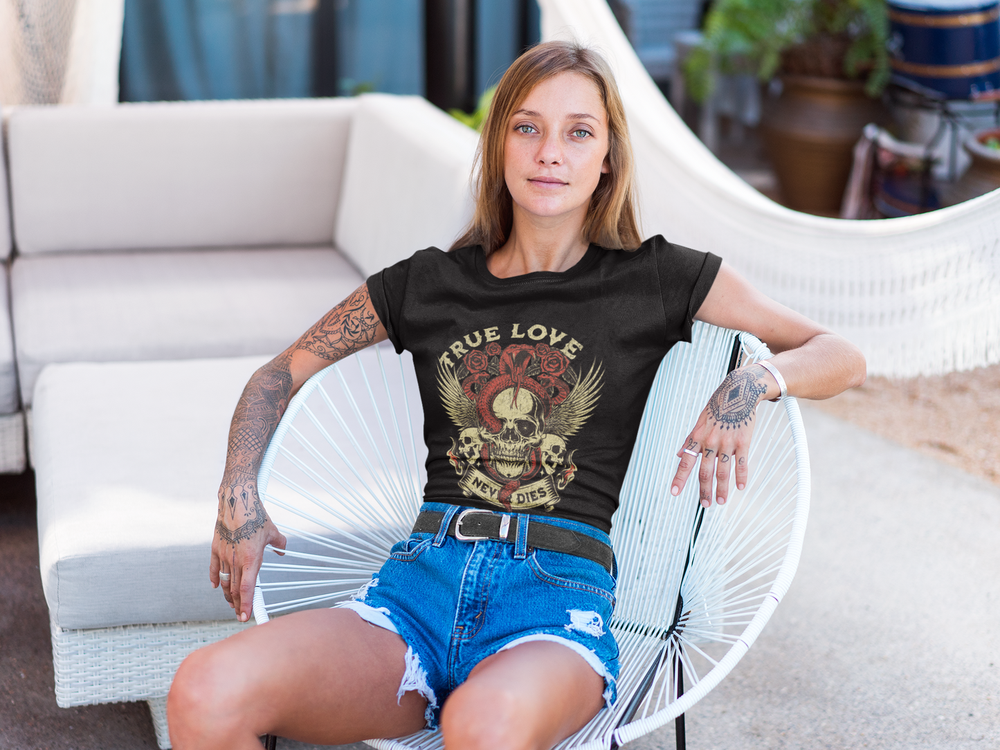 True Love Skull Baby Tee