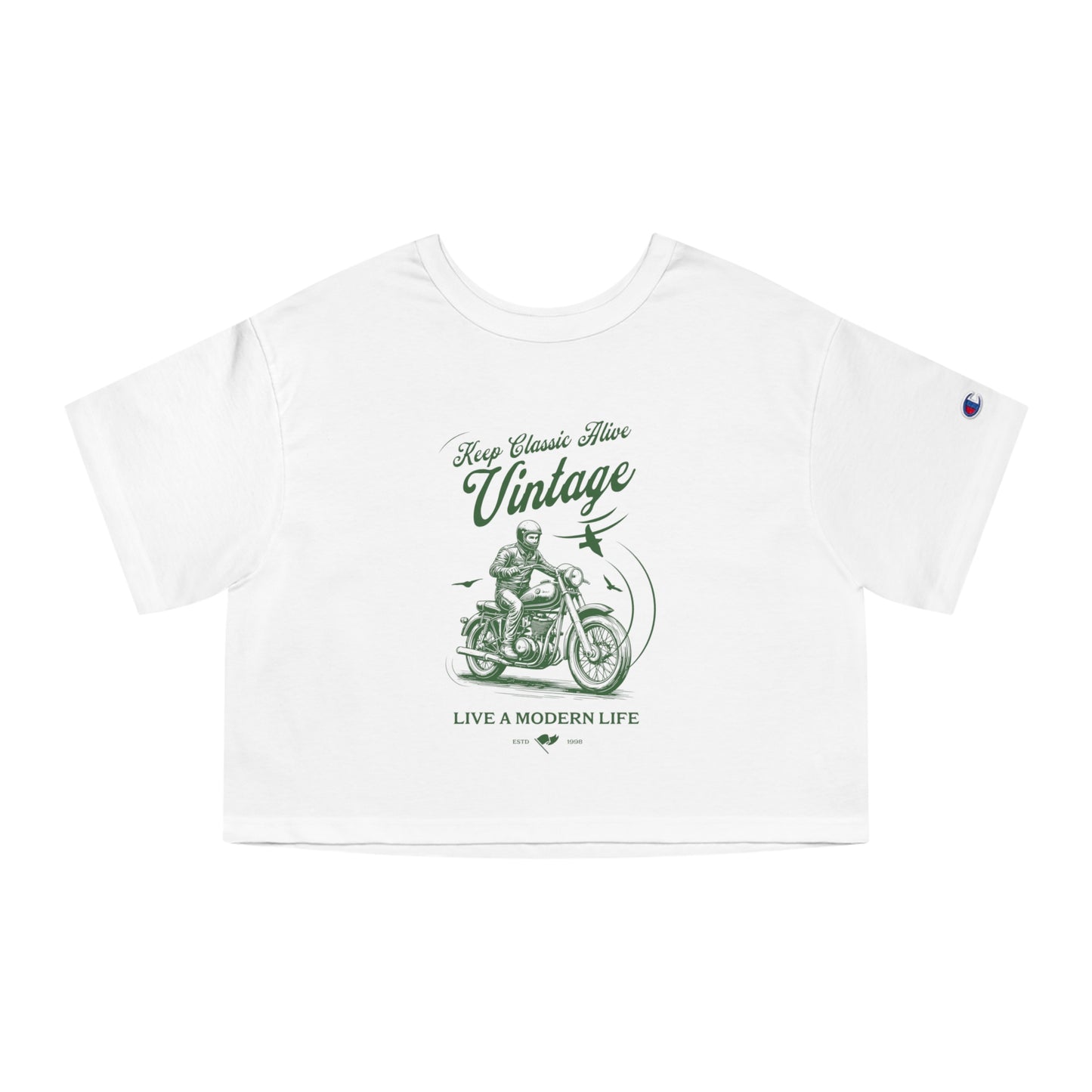 Live a modern life Crop Top - Retroglam