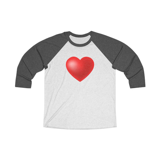 Baseball raglan Tee – Heart Design