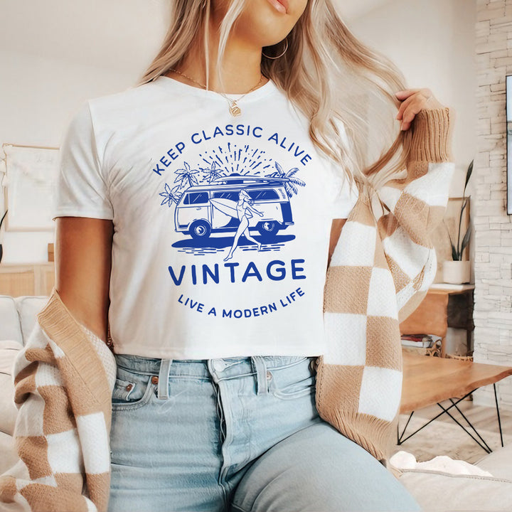 Keep Classic Alive Crop Top - Retroglam