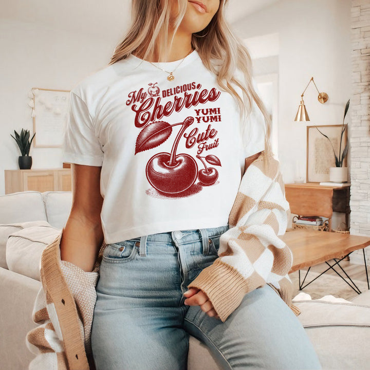 My Delicious Cherries Crop Top - Retroglam